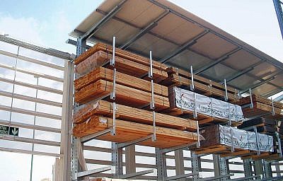 Cantilever rack for wood storage